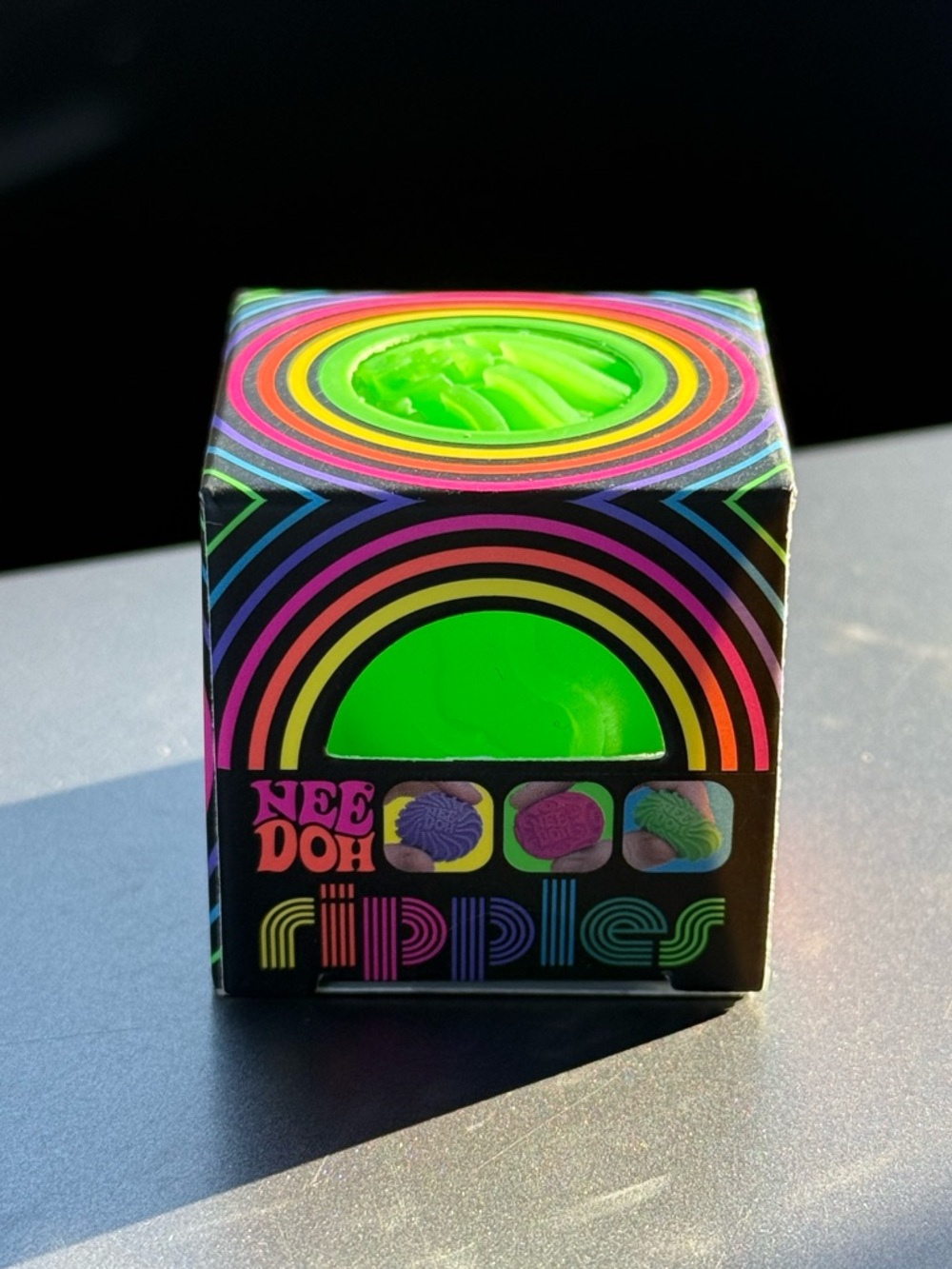 🔥 VIRAL NeeDoh Ripples Teenie Single – Neon Green NIB ~ SOLD OUT Authentic